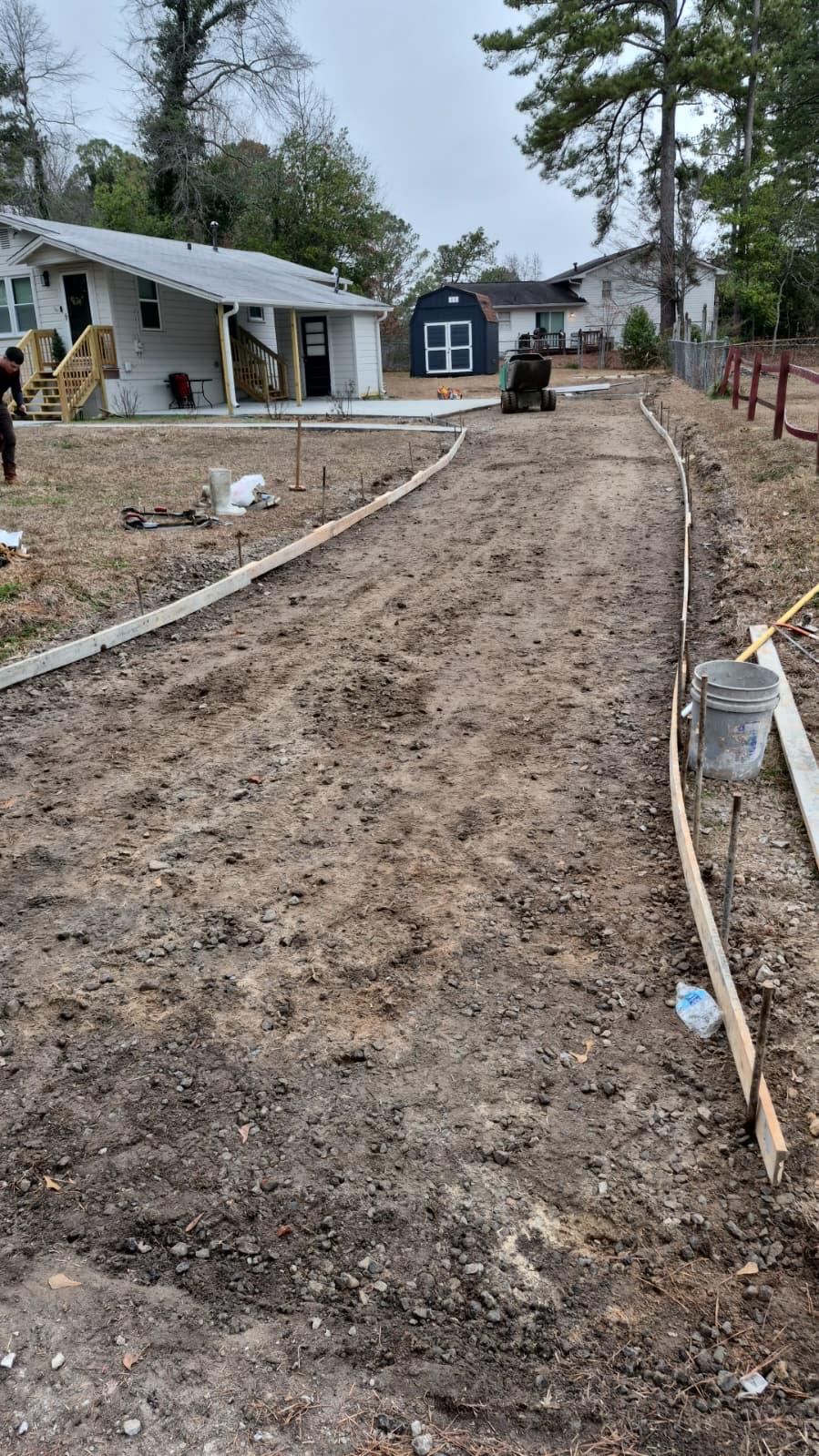 Curved Driveway — before