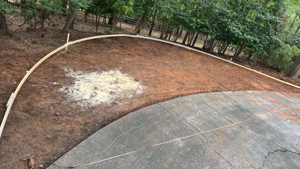 Curved Yard Feature — after