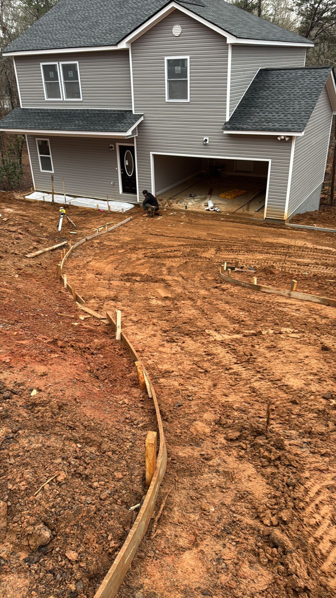 New Construction Driveway — before